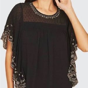 SOLD Stella Clip-Dot Ruffle Blouse Daniel Rainn Anthropologie NWT